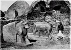 Portal bulls at the entrance of Ištar Temple- F. Thureau-Dangin, 1931