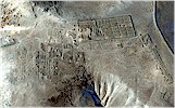Satellite view of the ruins in the Göllüdağ crater