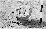 Inscribed statue fragment - R. Duru, 2004