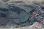 Approx. covereage of the quarry and workshop area (after Google Earth, 2025)